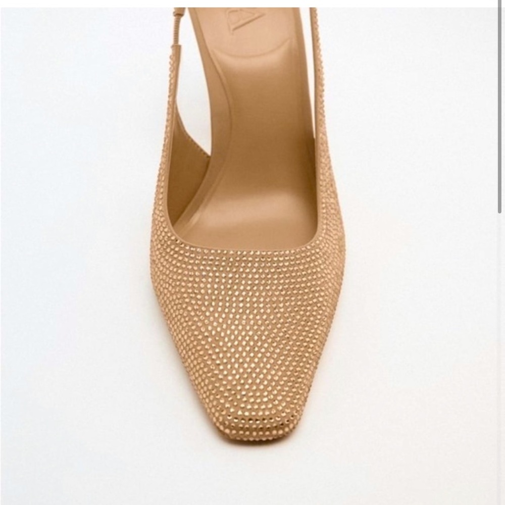 Zara Slingback Rhinestone High Heels - Picture 4 of 5
